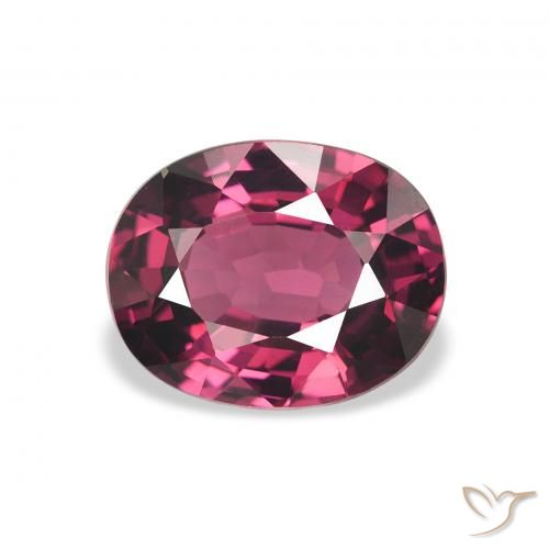 Granada rodolita roxo natural 2,27ct, corte oval, VVS-VS