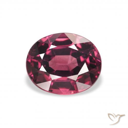 2.13ct Natural Medium Dark-Purple rodolita granada, oval, VVS-VS
