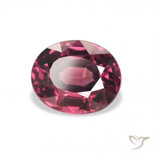 rodolita granada Medium Dark-Purple Natural 2.13ct, oval, VVS-VS