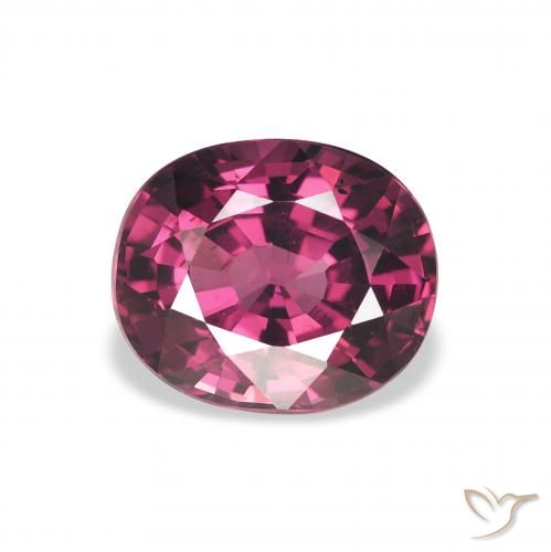 2.31ct Natural roxo médio rodolita granada, oval, VVS-VS