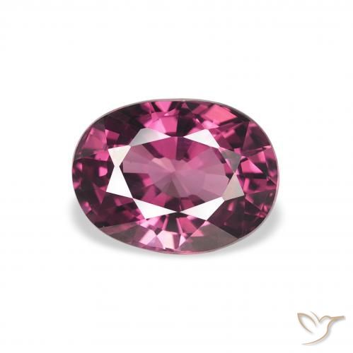 1.96ct Natural roxo médio rodolita granada, oval, VVS
