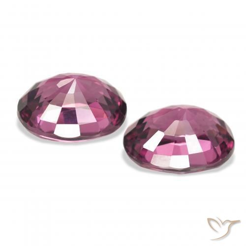 Pedras preciosas de rodolita granada roxo médio natural de 4.38 ct, oval, VVS-VS