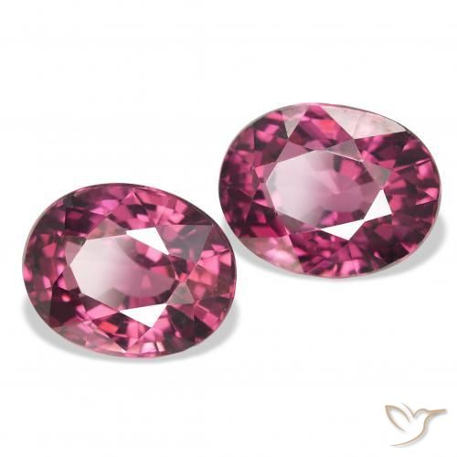 Pedras preciosas de rodolita granada Vermelho Rapberry natural de 4.43 ct, oval, VVS-VS