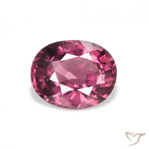 2.04ct Natural roxo avermelhado rodolita granada, oval, VS