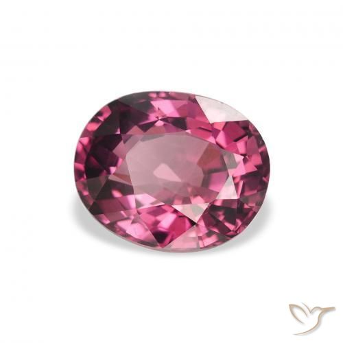 rodolita granada roxo avermelhado Natural 2.04ct, oval, VS