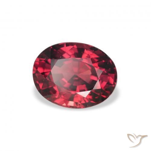 rodolita granada vermelho intenso Natural 2.08ct, oval, VS