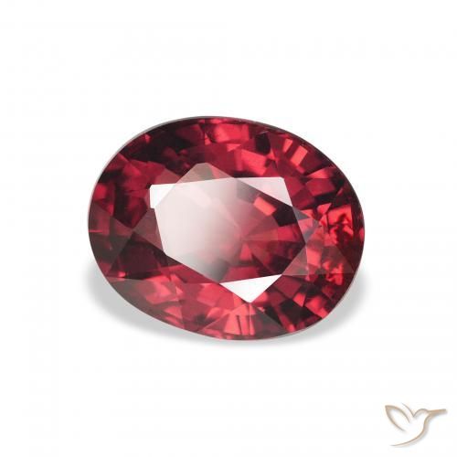 rodolita granada Vermelho escuro Natural 2.86ct, oval, VS