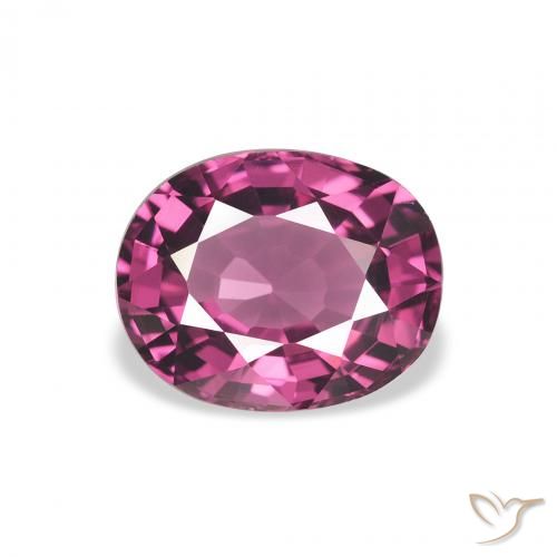 2.35ct Natural roxo médio rodolita granada, oval, VVS