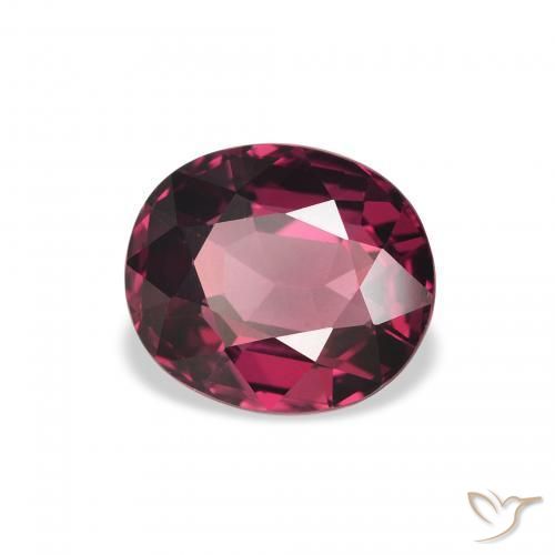 rodolita granada roxo avermelhado Natural 2.78ct, oval, VVS