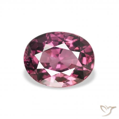 2.09ct Natural Medium Dark-Purple rodolita granada, oval, VS