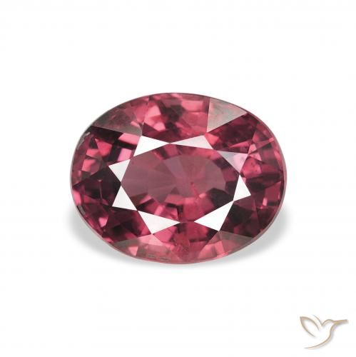 2.23ct Natural roxo avermelhado rodolita granada, oval, VS