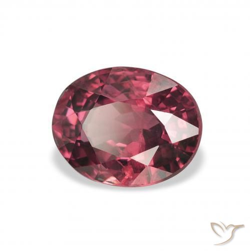 rodolita granada roxo avermelhado Natural 2.23ct, oval, VS