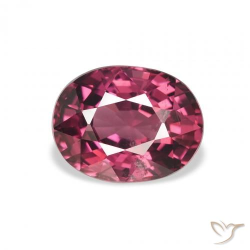 2.76ct Natural roxo avermelhado rodolita granada, oval, VS