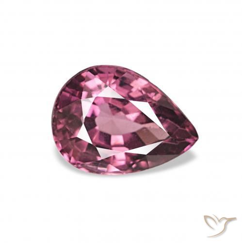 rodolita granada roxo médio Natural 1.01ct, Formato de pêra, VVS-VS