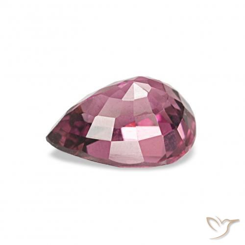 rodolita granada roxo médio Natural 1.01ct, Formato de pêra, VVS-VS