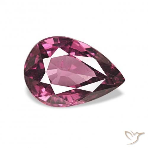 rodolita granada roxo médio Natural 1.21ct, Formato de pêra, VS