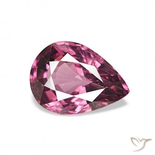1.27ct Uva rodolita granada, Formato de pêra, VVS