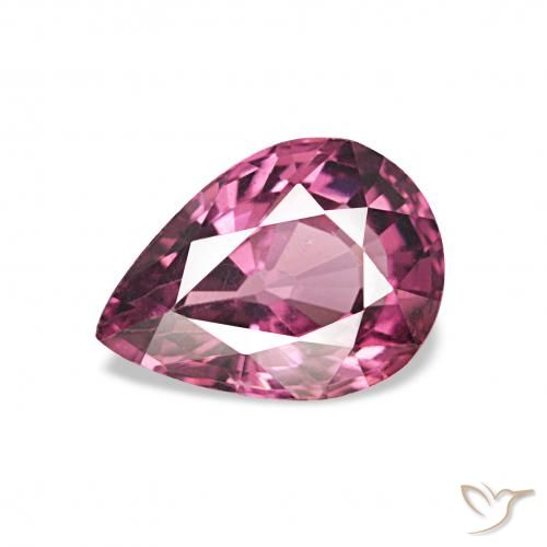 rodolita granada Uva Natural 1.27ct, Formato de pêra, VVS