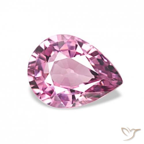 rodolita granada roxo avermelhado Natural 1.02ct, Formato de pêra, VVS