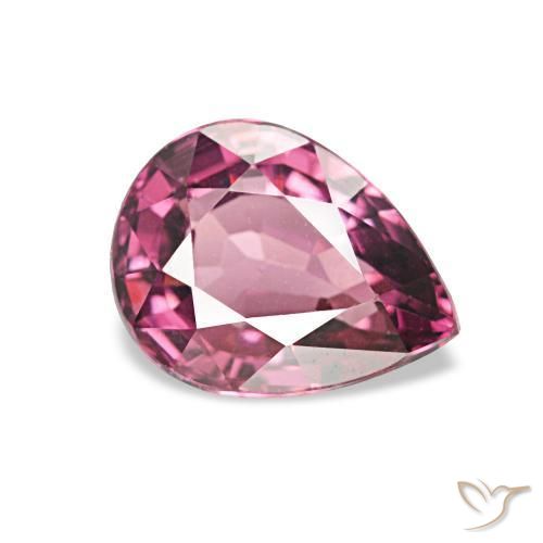 rodolita granada roxo médio Natural 1.10ct, Formato de pêra, VVS
