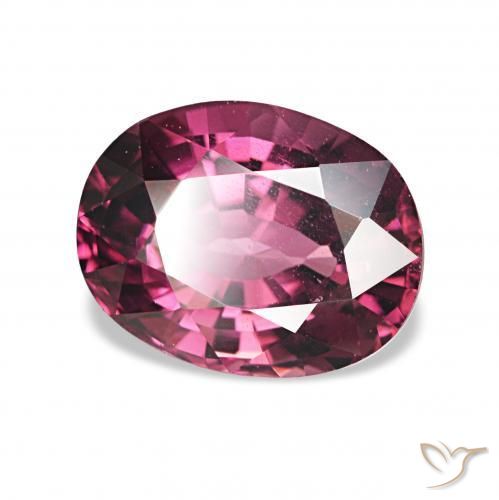 rodolita granada Roxo profundo Natural 1.65ct, oval, VVS-VS