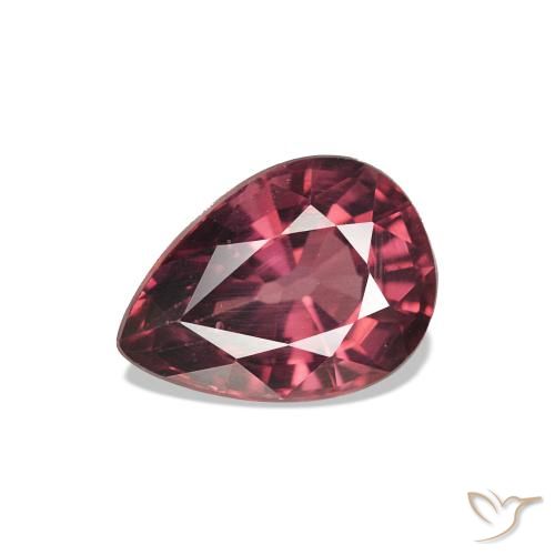 1.13ct Vermelho escarlate rodolita granada, Formato de pêra, VVS-VS