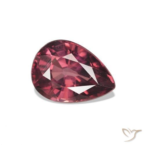 rodolita granada Vermelho escarlate Natural 1.13ct, Formato de pêra, VVS-VS