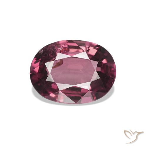 0.92ct Roxo avermelhado escuro rodolita granada, oval, VS-SI
