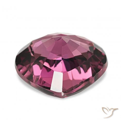 rodolita granada Roxo profundo Natural 3.95ct, Coração, VVS