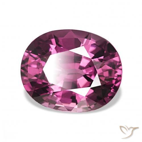 rodolita granada Medium Dark-Purple Natural 4.24ct, oval, VVS