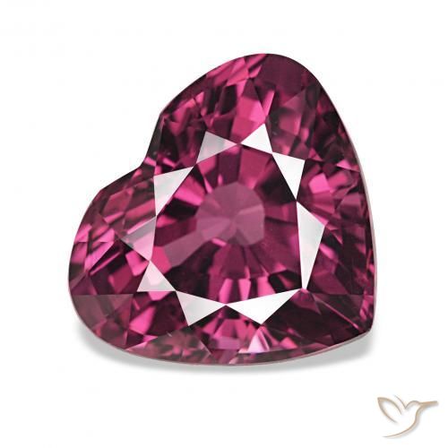 rodolita granada roxo médio Natural 4.12ct, Coração, VVS