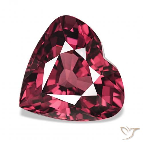 4.75ct Medium Dark-Red rodolita granada, Coração, VVS