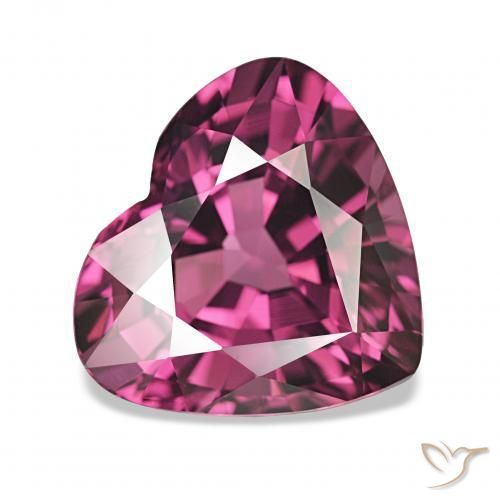 rodolita granada Roxo escuro Natural 4.06ct, Coração, VVS