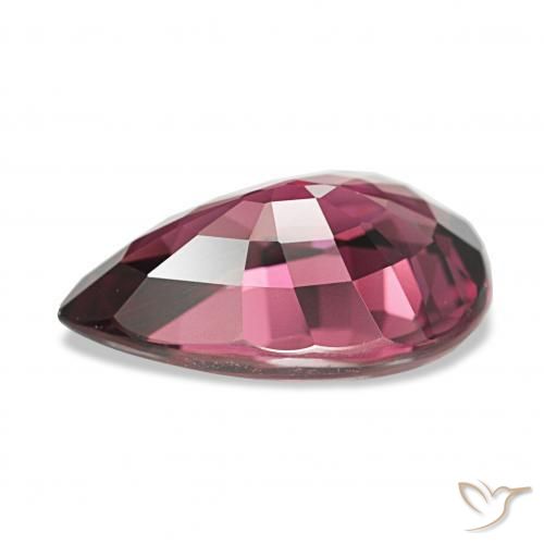 rodolita granada Vermelho roxo Natural 4.23ct, Formato de pêra, VVS