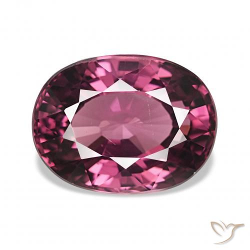 4.17ct roxo avermelhado rodolita granada, oval, VVS