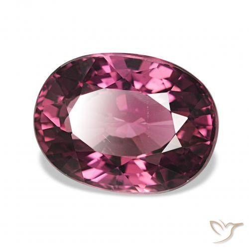 rodolita granada roxo avermelhado Natural 4.17ct, oval, VVS