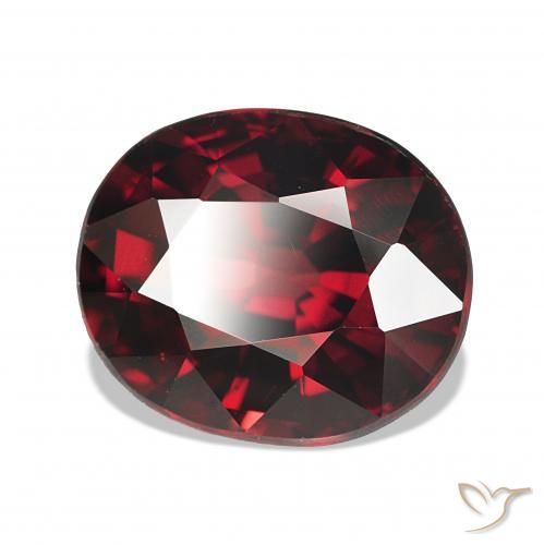 rodolita granada Vermelho escuro Natural 4.14ct, oval, VVS