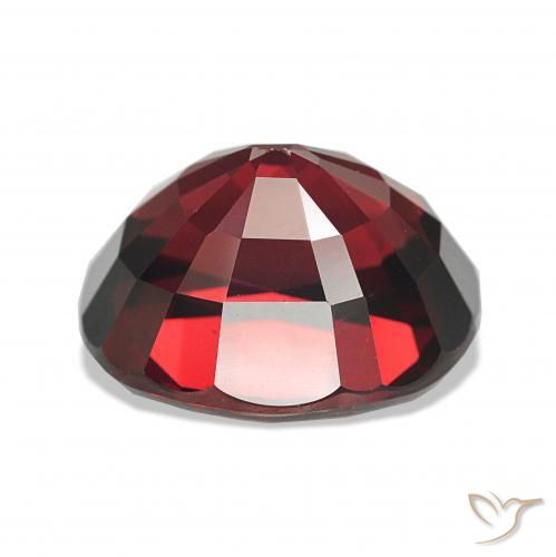 rodolita granada Vermelho escuro Natural 4.14ct, oval, VVS