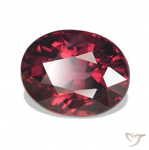 rodolita granada Vermelho escuro Natural 4.30ct, oval, VS