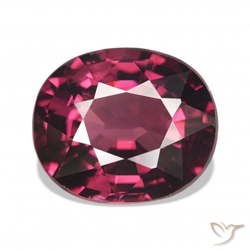 rodolita granada Vermelho escuro Natural 4.18ct, oval, VS