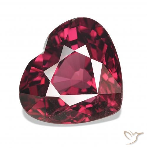rodolita granada framboesa vermelha Natural 4.31ct, Coração, VS