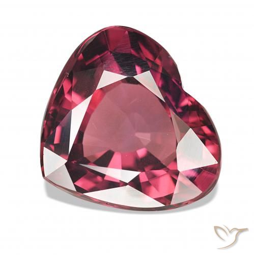 rodolita granada Vermelho escuro Natural 4.64ct, Coração, VVS-VS
