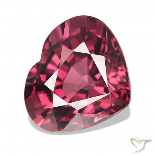 rodolita granada Vermelho escuro Natural 4.17ct, Coração, VVS-VS