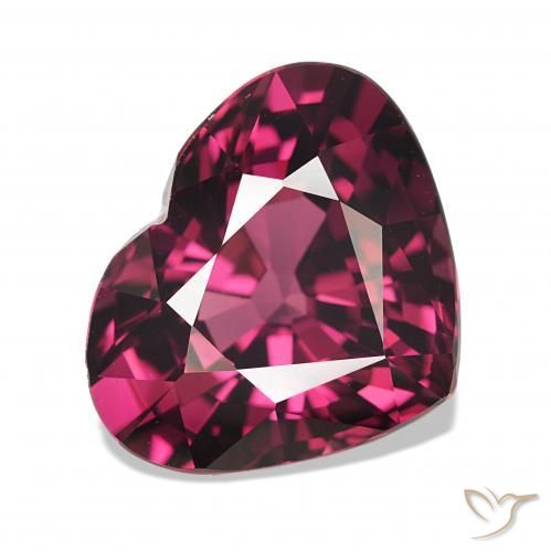 rodolita granada Vermelho roxo Natural 4.53ct, Coração, VVS