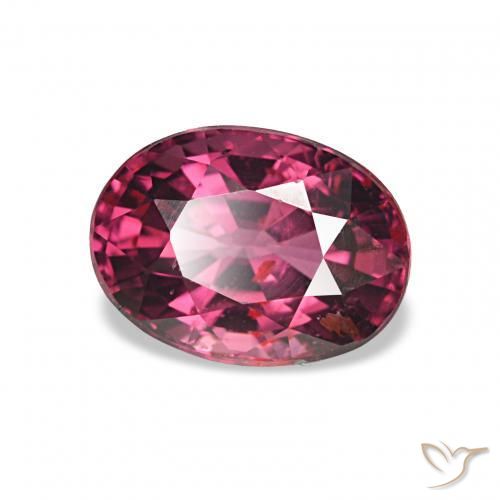 rodolita granada roxo avermelhado Natural 1.26ct, oval, VS