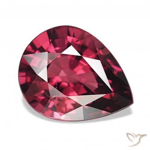 rodolita granada roxo avermelhado Natural 4.78ct, Formato de pêra, VS