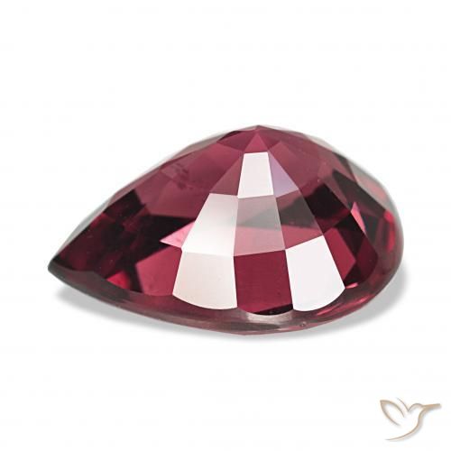 rodolita granada roxo avermelhado Natural 4.78ct, Formato de pêra, VS