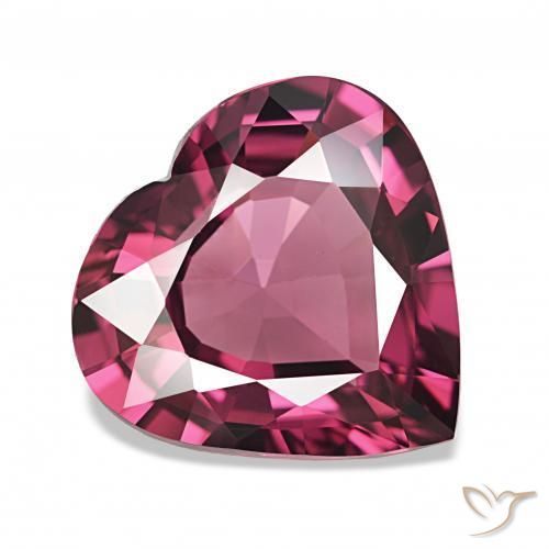 rodolita granada Roxo profundo Natural 4.88ct, Coração, VS