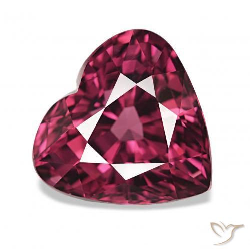 rodolita granada Roxo escuro Natural 4.24ct, Coração, VS