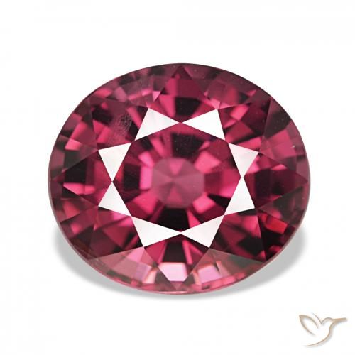 rodolita granada roxo avermelhado Natural 4.24ct, oval, VS